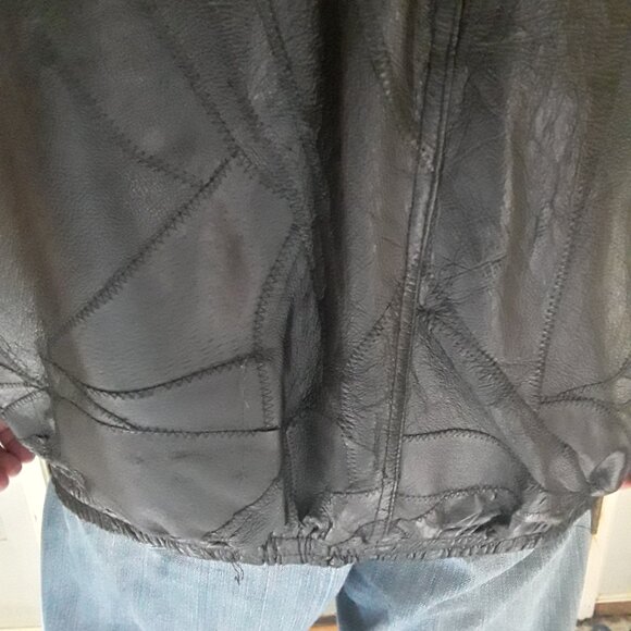 Vintage Flight Path Black Leather Jacket - XL - UNISEX - Picture 5 of 10